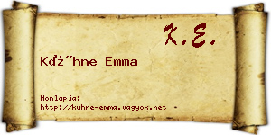Kühne Emma névjegykártya