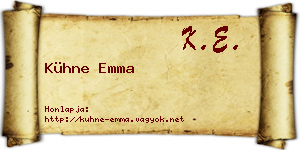 Kühne Emma névjegykártya
