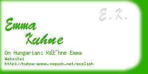 emma kuhne business card